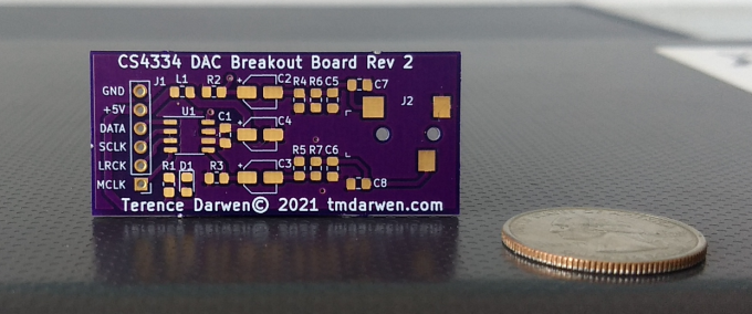 CS4334 Audio DAC Breakout Board PCB Layout